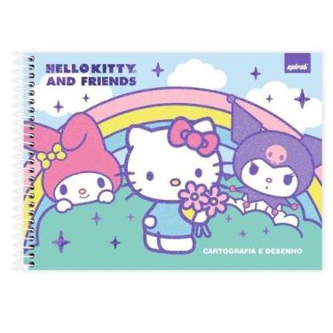 Imagem de Hello Kitty Caderno Cartografia e Desenho Capa Dura 48fls Spiral