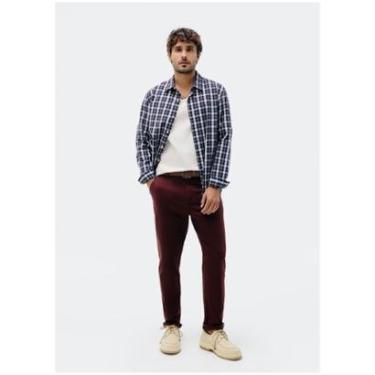 Imagem de Calça Básica Masculina Chino Slim Em Sarja Com Elastano-Masculino