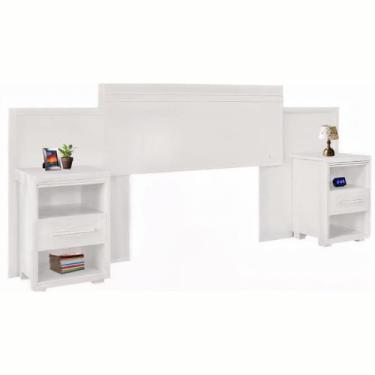 Imagem de Cabeceira Com Criados Ajustável Autossustentável Para Cama Box Casa e 