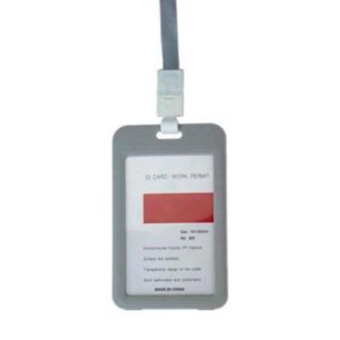 Imagem de Porta Crácha Retrátil Credencial Vertical  Para Cartão de Identificaçã