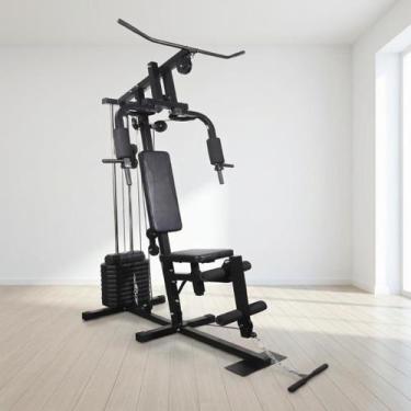 Imagem de Estação de Musculação Residencial 45kg Eagle Force Completa Compacta