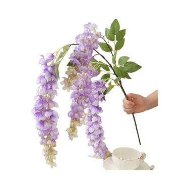 Imagem de Guirlanda De Flores Artificiais De Wisteria Gigante De 40'' Para Decor