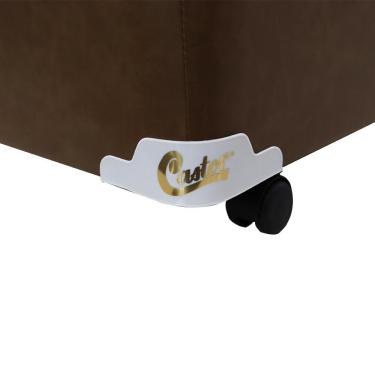 Imagem de Cama Box Baú Castor Casal Bi Partido Premium Caramelo 138x188x35cm