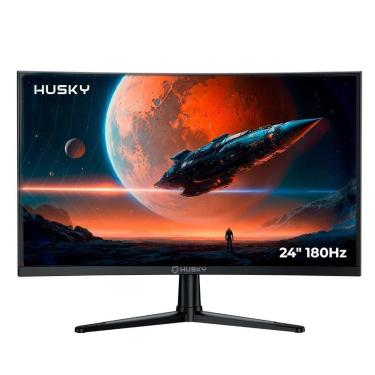 Imagem de Monitor Gamer Curvo Husky Boreal 24", FHD, 180Hz, 1ms, Adaptive Sync, VA, DisplayPort e HDMI, HDR-Unissex