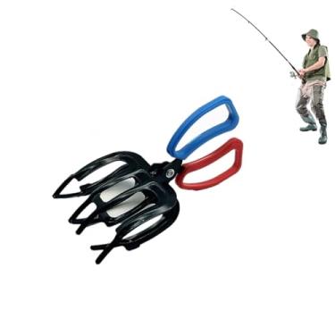 Imagem de Pegador de peixe de 3 garras, alicate de pesca de metal, braçadeira de controle de peixe, ferramenta de controle de alicate Fishin-g, acessórios de pesca, clipe de captura de peixe para ferramentas de