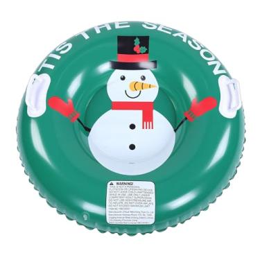 Imagem de Generic Tubo de Neve Engrossado Com Alças Duplas para trenó de Inverno Tubo de Neve Inflável Durável para Toda a Família Pvc Verde 31,5 pol. X 9,84 pol. (Boneco de)