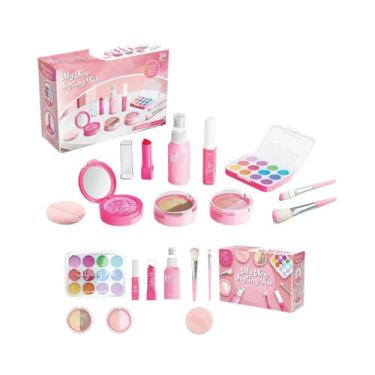 Imagem de Conjunto De Maquiagem Falsa Para Meninas, Brinquedo De Batom Simulado 