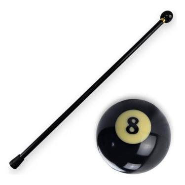 Imagem de Bengala De Apoio Bola 8 Madeira Maciça Presente