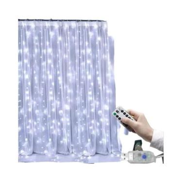 Imagem de Luzes De Fada LED USB Com Controle Remoto 3x3M 4x3M 6x3M 8 Modos Decor