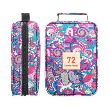 Imagem de Estojo De Lápis Coloridos De Grande Capacidade Com 50, 72, 120 Compart