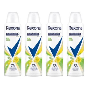 Imagem de Kit Desodorante Antitranspirante Aerossol Feminino - Rexona Erva Doce 
