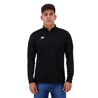 Imagem de Blusão Manga Longa Masculino Gola Alta Com Zíper Kappa Heavy Sotille em Poliéster