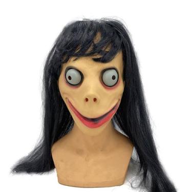 Imagem de Mask Momo Headgear, cabelo comprido, fantasia assustadora de cosplay d
