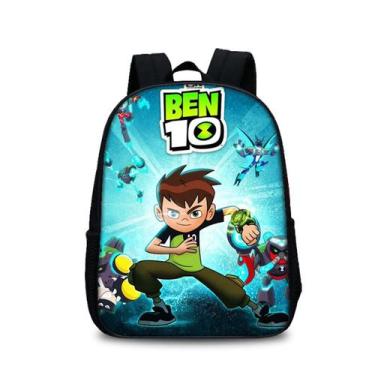 Imagem de Mochila Bens 10 Kids School Nylon impressa em 3D 27x12x35cm - Yiweisai