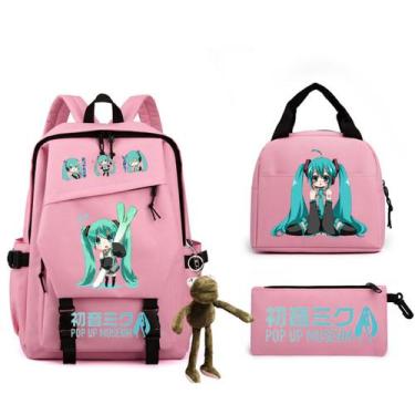 Imagem de Conjunto de mochilas Hatsune Miku Cartoon Kids School 3 unidades - yiw