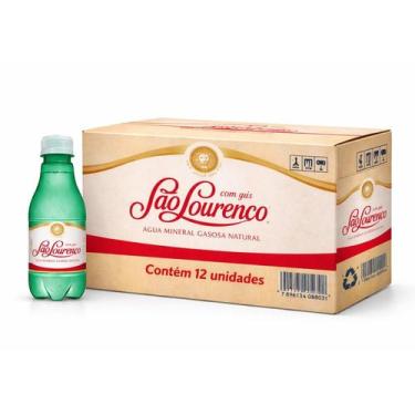 Imagem de Kit 12 Água Mineral Com Gás Pet São Lourenço 300Ml