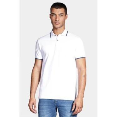 Imagem de Polo Aramis Básica 4 Frisos Branco Com Marinho-Masculino