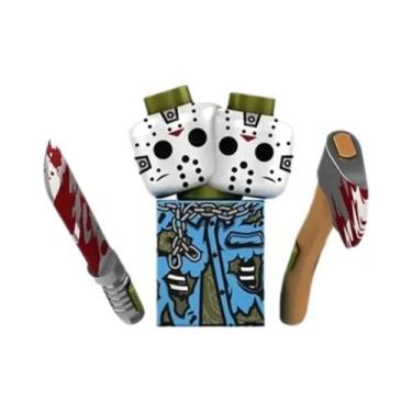 Imagem de Boneco Miniatura De Bloco De Montar Assassinos Palhaços Do Filme De Te