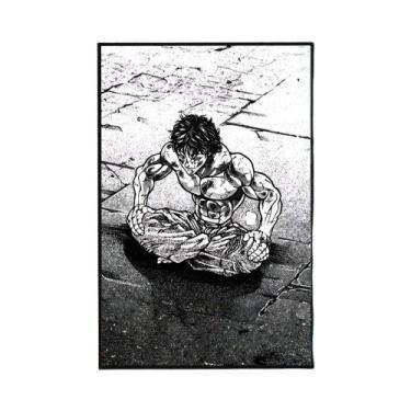 Imagem de Pôster Vintage De Anime Baki H-Hanma Sem Moldura Em Papel Kraft Para D