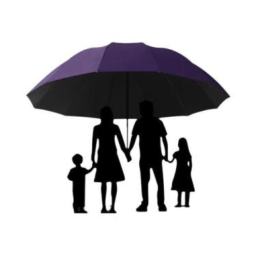 Imagem de Guarda-chuva Triplo Extra Grande De 130cm, Proteção Eficaz Contra Chuv