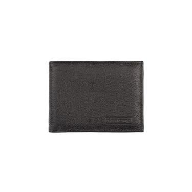 Imagem de Carteira masculina de couro floater John, Preto