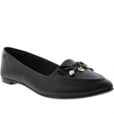 Imagem de Sapatilha Moleca Detalhe Pespontos Laço Preto |STZ-Feminino