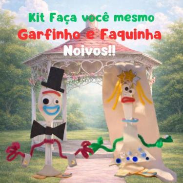 Imagem de Kit Para Montar Garfinho e Faquinha NOIVOS! - DIY Knife and fork Toy S