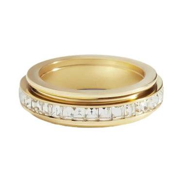 Imagem de Anel Giratório Masculino De Aço Inoxidável 316L Com Zircônia AAA Para 