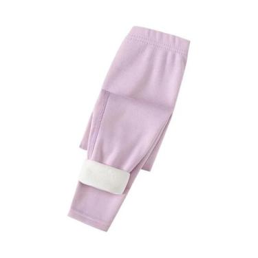 Imagem de Leggings De Fleece Grossas E Quentes Para Meninos E Meninas, Calças Lo