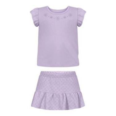 Imagem de Conjunto Bebê Menina Blusa/Short Saia Lilás Alakazoo-Feminino