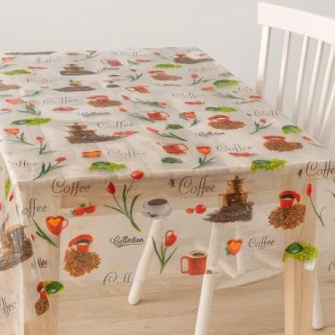 Imagem de Toalha De Mesa Diamante Coffee Peça Pronta 1,38x2,00m Vinil - Plast.co
