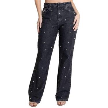 Imagem de Calça Jeans Sawary Reta - 280671 - preta 46-Feminino