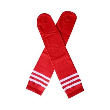 Imagem de Meias Esportivas Infantis Sem Calcanhar, Listradas E Sólidas, Para Fut