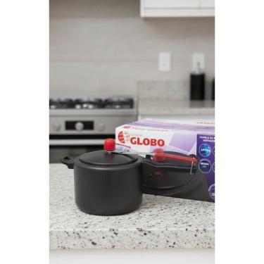 Imagem de Panela Pressão Antiaderente 4.5L Preta Rápida - Congratulations Store