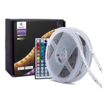 Imagem de Fita Led Ekaza Rgb 10m Inteligente 5050 Ip65 Wifi + Fonte Sm - Congrat