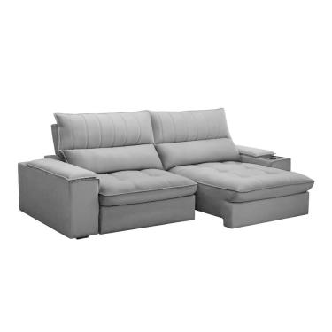 Imagem de Sofá 2,5m Retrátil E Reclinável Veludo Ferguile Bariloche