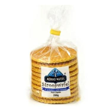 Imagem de Waffle Biscoito Holandês Stroopwafel Moinho Wafers 280g