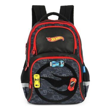 Imagem de Mochila De Costas Juvenil Original Hot Wheels -, Preto