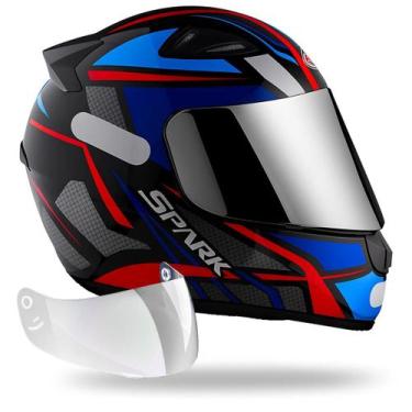 Imagem de Capacete Fechado Ebf Spider C/ Narigueira + Viseira Cromada, 58