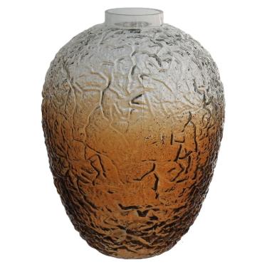 Imagem de VASO DECORATIVO ENFEITE PLANTA GARRAFA VIDRO 29x22x22cm MARROM