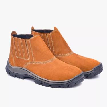 Imagem de Bota Chelsea Ferrara Camel 100% Couro Legítimo Masculino, 41, Caramelo