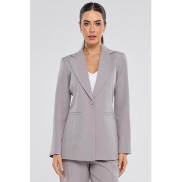 Imagem de Blazer PKS Alfaiataria Intermediário Social Cinza, G