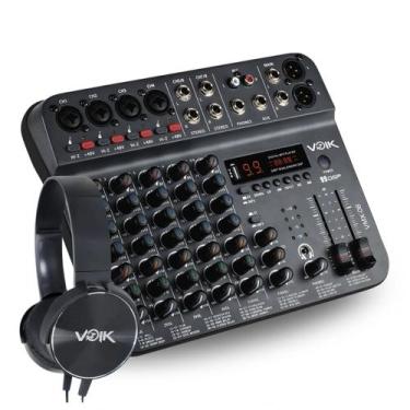 Imagem de Mesa de Som Live 8 Canais Bluetooth USB Voik VMX08 Fone