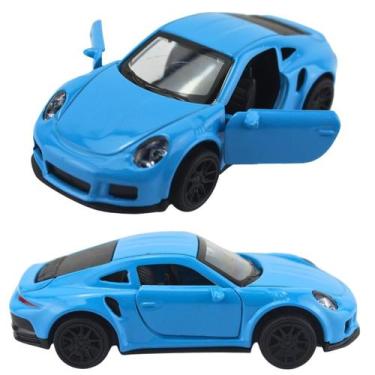 Imagem de Carrinho Miniatura Metal Scale Model Azul Claro Porshe 911 Azul - MSB 