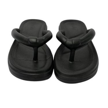 Imagem de Chinelo feminino marshmallow ah3001 usaflex, Preto, 38