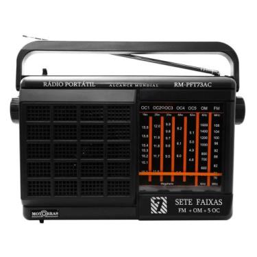 Imagem de Rádio Portatil 7 Faixas RMPFT73AC Preto Motobras, Bivolt