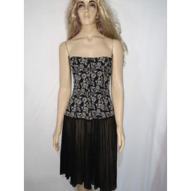 Imagem de Vestido de buqulê de malha com saia de crepe suiço (Tam: P/M) - Dinho 