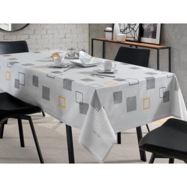 Imagem de Toalha de Mesa Retangular Döhler Cinza - 160x270cm Clear Renova Gael D