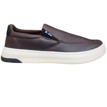 Imagem de Tênis Masculino Polo-Go 417 Casual Skate Couro Resistente, 38, Cafe, P