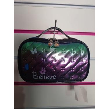 Imagem de Necessaire Feminina bolsinha pequena colorida Believe  - N/I